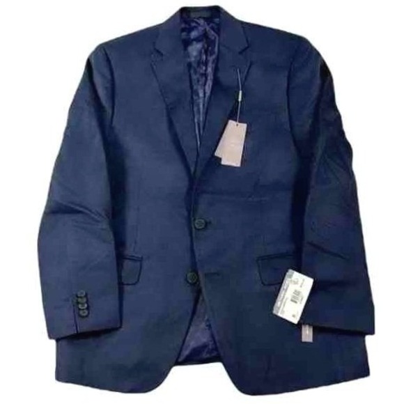 Michael Kors Faux Suede Sport Coat Mens 41R 41 42 Navy Blue Classic Fit $295 NEW